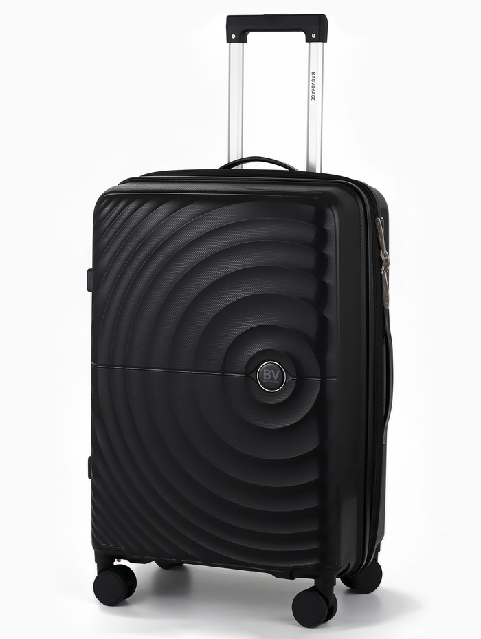 Чемодан на съёмных колёсах, 24", РР, кодовый замок, 43×26×66 см, чёрный