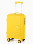 Чемодан на съёмных колёсах, 20", РР, кодовый замок, 38×22×56 см, жёлтый - Фото 1
