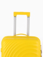 Чемодан на съёмных колёсах, 20", РР, кодовый замок, 38×22×56 см, жёлтый - Фото 3