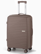 Чемодан маленький, 24", РР, кодовый замок, 4 колеса, 43×26×66 см, бежевый  (артикул 11001089)  большой выбор товаров оптом и в розницу по низким ценам с доставкой