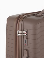 Чемодан маленький, 24", РР, кодовый замок, 4 колеса, 43×26×66 см, бежевый - Фото 12