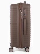 Чемодан маленький, 24", РР, кодовый замок, 4 колеса, 43×26×66 см, бежевый  (артикул 11001089)  большой выбор товаров оптом и в розницу по низким ценам с доставкой