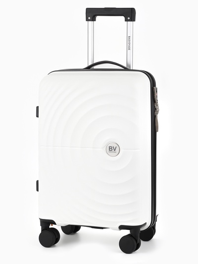 Чемодан на съёмных колёсах, 20", РР, кодовый замок, 38×22×56 см, белый