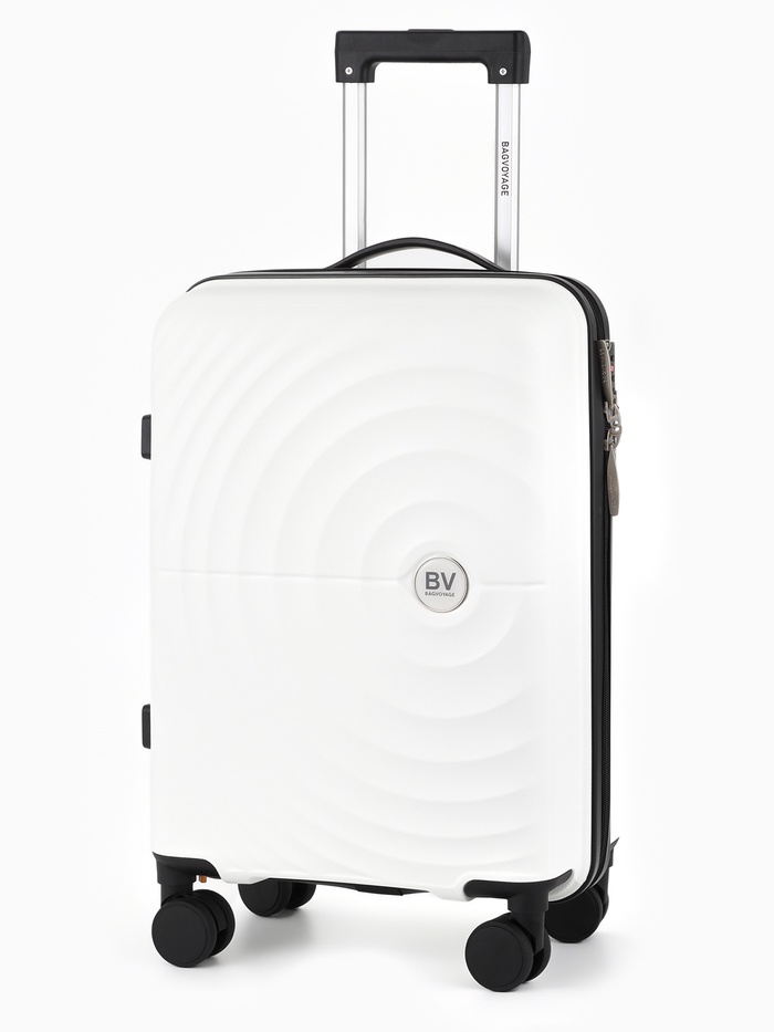 Чемодан на съёмных колёсах, 20", РР, кодовый замок, 38×22×56 см, белый