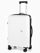 Чемодан на съёмных колёсах, 24", РР, кодовый замок, 43×26×66 см, белый - Фото 1