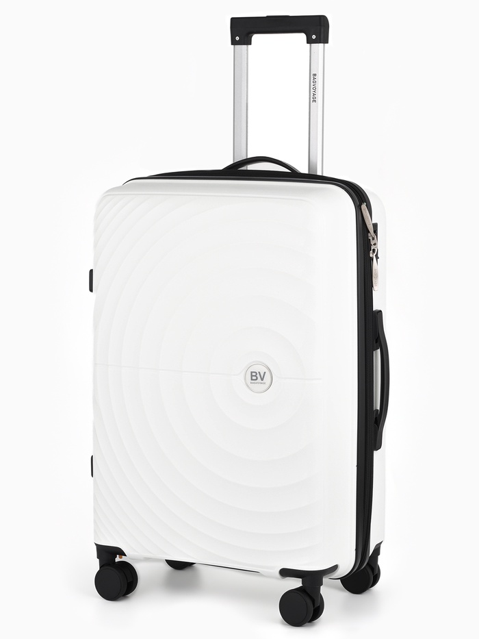 Чемодан на съёмных колёсах, 24", РР, кодовый замок, 43×26×66 см, белый