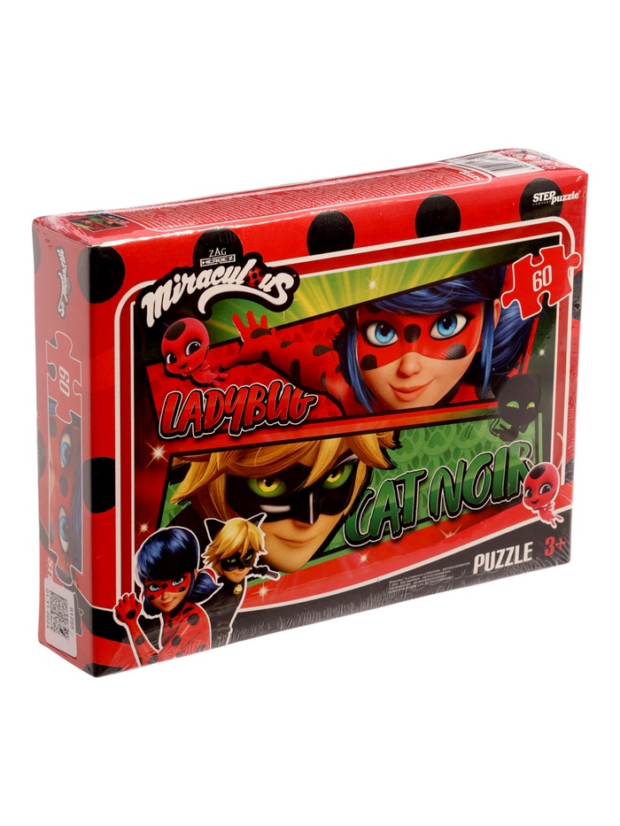 Пазл «Леди Баг и Супер-Кот», 60 деталей - Фото 1