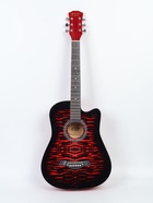 УЦЕНКА Акустическая гитара Music Life QD-H38Q-hw, красная - Фото 2