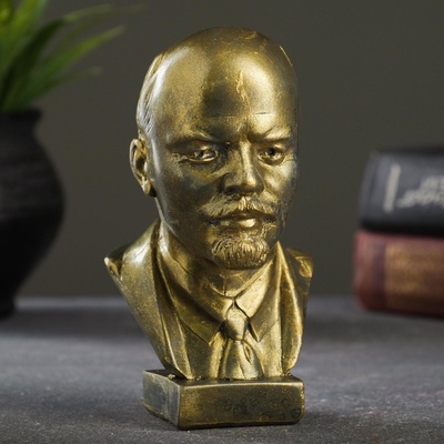 УЦЕНКА Бюст В.И. Ленин латунь 13×8×8 см