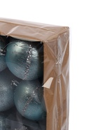 УЦЕНКА Набор украшений пластик 30 шт "Торжество" d- 7 и 3,5 см, снежинка-6,5 см, серебро голубой 9 - Фото 3