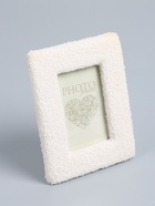 УЦЕНКА Фоторамка МДФ, иск. мех 10х15 см "Плюш" белая 22х16,5х2 см - Фото 1