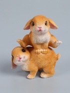 УЦЕНКА Фигурка «Зайки прыгуны» 9×13×19 см - Фото 2