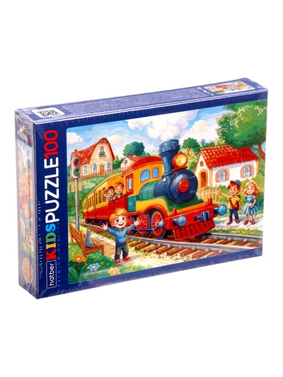 Пазл «Паровозик», 23×16.5 см, 100 деталей