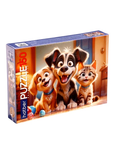 Пазл «Ушастое трио», 33×22 см, 150 деталей