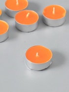 УЦЕНКА Набор чайных свечей ароматических "Апельсин", 3,8х1,6 см, 3,5 ч, 12 г, 6 штук - Фото 3