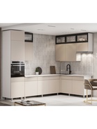 Кухонный гарнитур угловой до потолка «София», 3000×1800 мм, цвет кашемир/кашемир МДФ 11007059