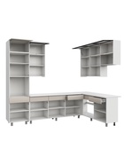 Кухонный гарнитур угловой до потолка «София», 3000×1800 мм, цвет кашемир/кашемир МДФ 11007059