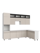 Кухонный гарнитур угловой до потолка «София», 3000×1800 мм, цвет кашемир/кашемир МДФ 11007059