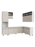 Кухонный гарнитур угловой до потолка «София», 3000×1800 мм, цвет кашемир/кашемир МДФ 11007059