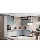 Кухонный гарнитур угловой до потолка «София», 3000×1800 мм, цвет голубой МДФ 11007061