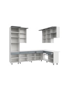 Кухонный гарнитур угловой до потолка «София», 3000×1800 мм, цвет голубой МДФ 11007061