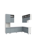 Кухонный гарнитур угловой до потолка «София», 3000×1800 мм, цвет голубой МДФ 11007061