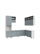 Кухонный гарнитур угловой до потолка «София», 3000×1800 мм, цвет голубой МДФ 11007061