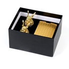 УЦЕНКА Набор подарочный 3 в 1 «Гриндер» : 2 рюмки по 30 мл, колода пластиковых карт, стекло, металл, золотистый - Фото 4