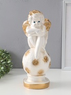 Фигура "Ангел на шаре" белый, 14х15х40 см  (артикул 10994843)  большой выбор товаров оптом и в розницу по низким ценам с доставкой