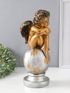 Фигура "Ангел на шаре" бронза, 38х15х14 см  (артикул 10994844)  большой выбор товаров оптом и в розницу по низким ценам с доставкой