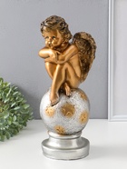 Фигура "Ангел на шаре" бронза, 38х15х14 см  (артикул 10994844)  большой выбор товаров оптом и в розницу по низким ценам с доставкой