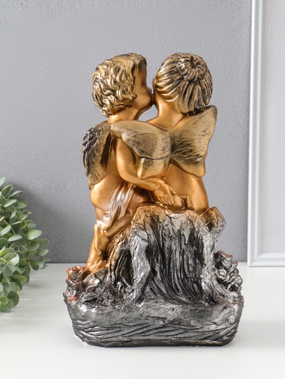 Фигура гипс «Ангел поцелуй», 37×23×13 см
