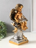 Фигура "Ангел с книгой сидя" бронза, 34х18х17 см - фото 809618128