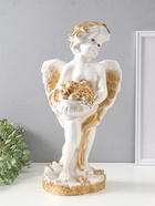 Фигура "Ангел с корзиной" белый, 47х25х23 см  (артикул 10994852)  большой выбор товаров оптом и в розницу по низким ценам с доставкой