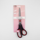 Ножницы универсальные, скошенное лезвие, 9,5", 23,5 см, цвет чёрный/красный - Фото 5