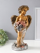 Фигура "Ангел с корзиной" бронза, 47х25х23 см  (артикул 10994853)  большой выбор товаров оптом и в розницу по низким ценам с доставкой