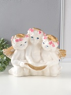 Фигура с подставкой под мелочи "Три ангела" белый, 30х23х16 см  (артикул 10994856)  большой выбор товаров оптом и в розницу по низким ценам с доставкой