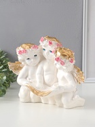 Фигура с подставкой под мелочи "Три ангела" белый, 30х23х16 см  (артикул 10994856)  большой выбор товаров оптом и в розницу по низким ценам с доставкой