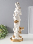 Фигура "Девушка с виноградом" белый с золотом, 50х20х20 см  (артикул 10994861)  большой выбор товаров оптом и в розницу по низким ценам с доставкой