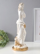 Фигура "Девушка с виноградом" белый с золотом, 50х20х20 см  (артикул 10994861)  большой выбор товаров оптом и в розницу по низким ценам с доставкой