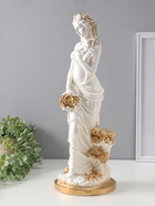 Фигура "Девушка с виноградом" белый с золотом, 50х20х20 см  (артикул 10994861)  большой выбор товаров оптом и в розницу по низким ценам с доставкой
