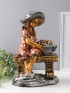 Фигура "Девочка на скамейке" бронза, 46х31х22 см  (артикул 10994918)  большой выбор товаров оптом и в розницу по низким ценам с доставкой