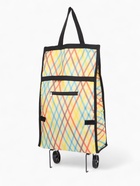 УЦЕНКА Сумка тележка хозяйственная «Ромбы», складная, 2 колеса, 32×13×52 см, разноцветная - Фото 2