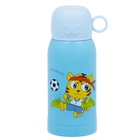 УЦЕНКА Термос детский «Кот футболист», 600 мл, с кружкой, два вида крышек, сохраняет тепло до 8 ч, нержавеющая сталь, голубой - Фото 4
