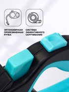 Рулетка «Пижон», 4 м, до 15 кг, трос, светоотражающая, прорезиненная ручка, голубая - Фото 2