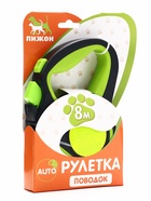 Рулетка «Пижон», 8 м, до 40 кг, трос, светоотражающая, прорезиненная ручка, зелёная - Фото 8