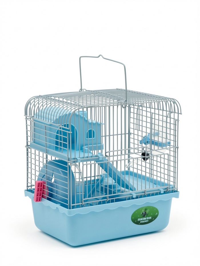 Клетка для грызунов «Пижон», 23×17×27 см, с наполнение, синяя