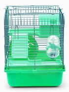 Клетка для грызунов «Пижон», 27×21×27 см, с наполнением, зелёная - Фото 3