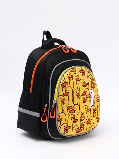 Рюкзак школьный, с эргономичной спинкой, 3 отделения, средний «Гуси»