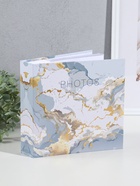 Фотоальбом на 200 фото 10х15 см "Бело-серый мрамор" бумажные листы 5х22х22 см  (артикул 10962745)  большой выбор товаров оптом и в розницу по низким ценам с доставкой